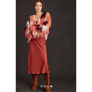 New By Anthropologie Fringed Cardigan Size S